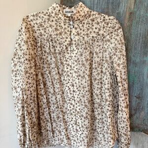 Secular Long Sleeve Button Up Blouse
